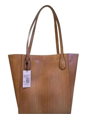 NWT Brahmin Jayden Tote Tan Woodgrain Finished